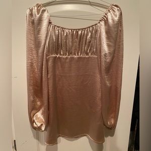 Revolve shimmery gold dress size xs